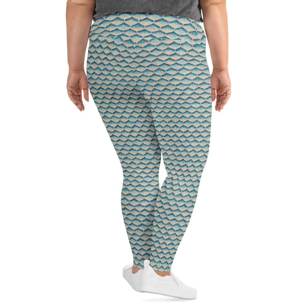 Seafoam Scales Plus Size Leggings