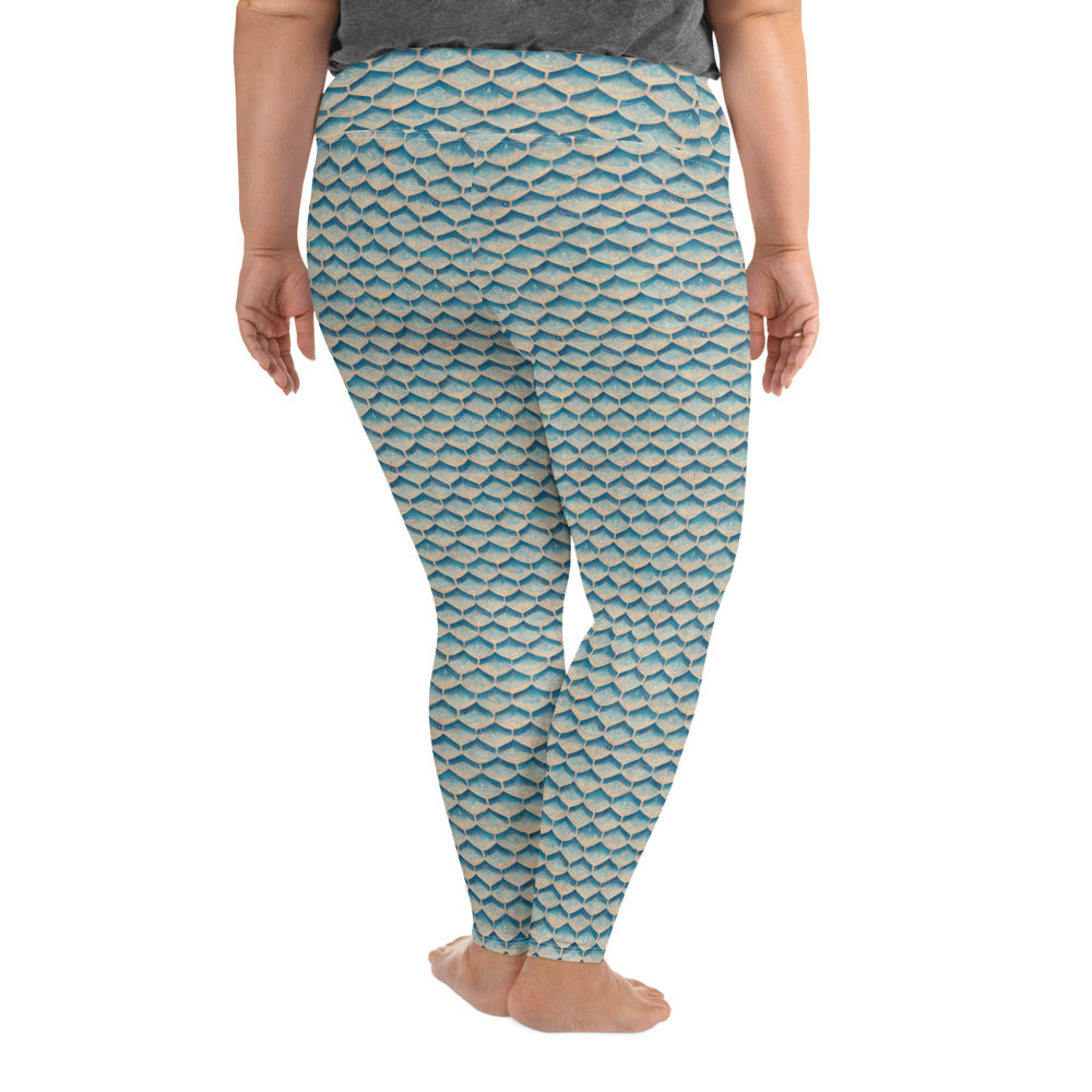 Seafoam Scales Plus Size Leggings