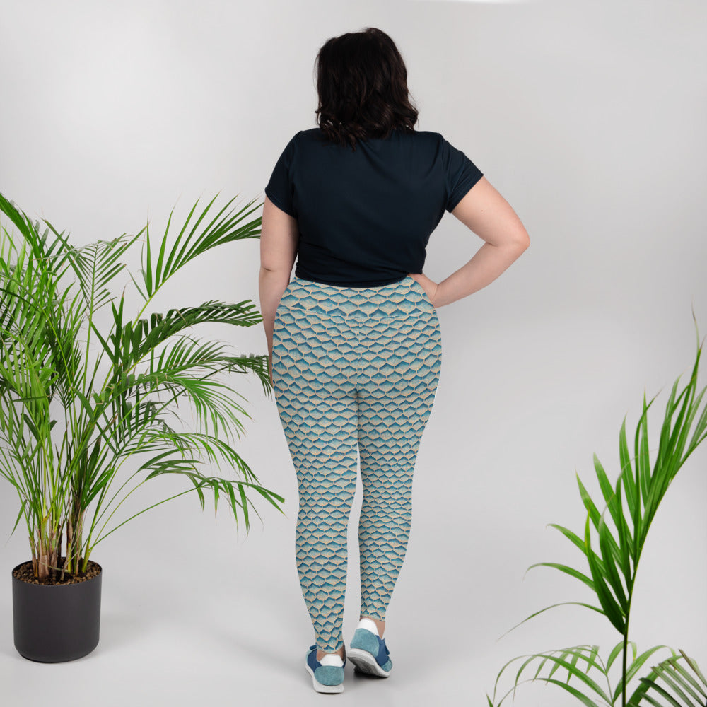 Seafoam Scales Plus Size Leggings