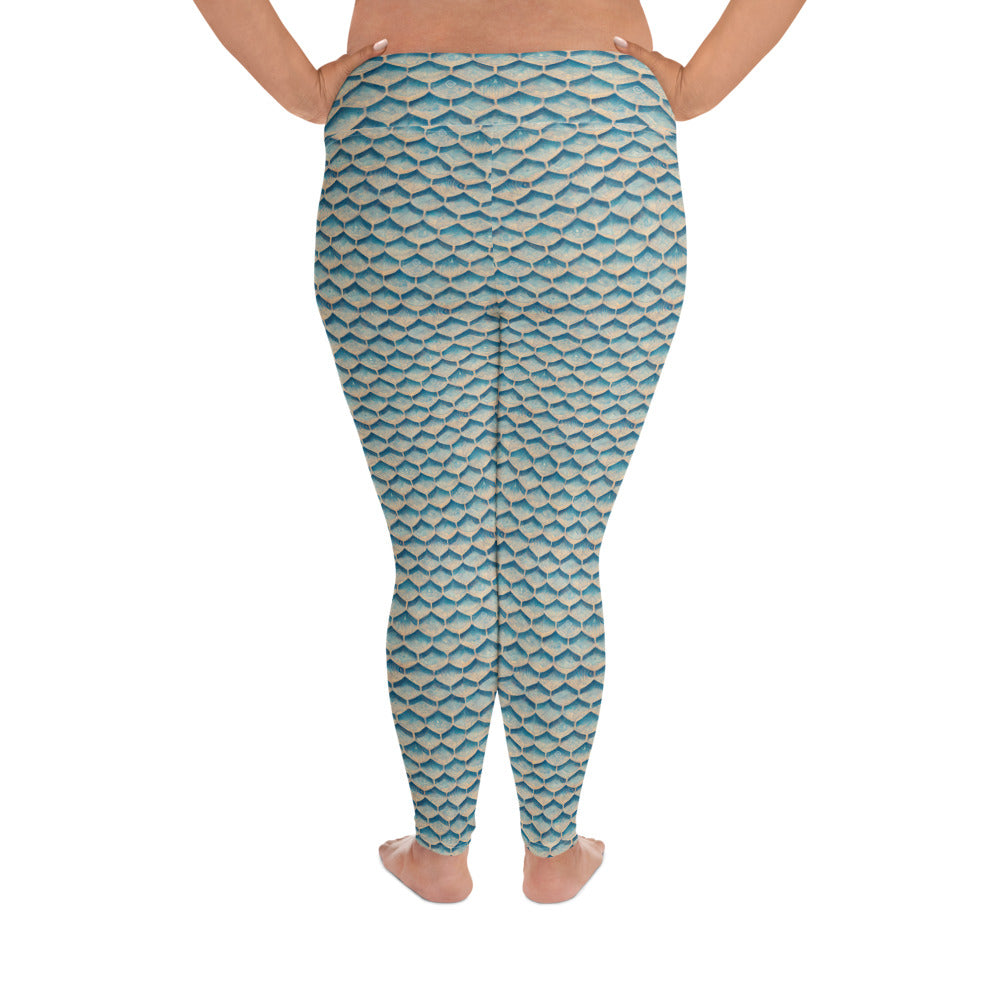 Seafoam Scales Plus Size Leggings