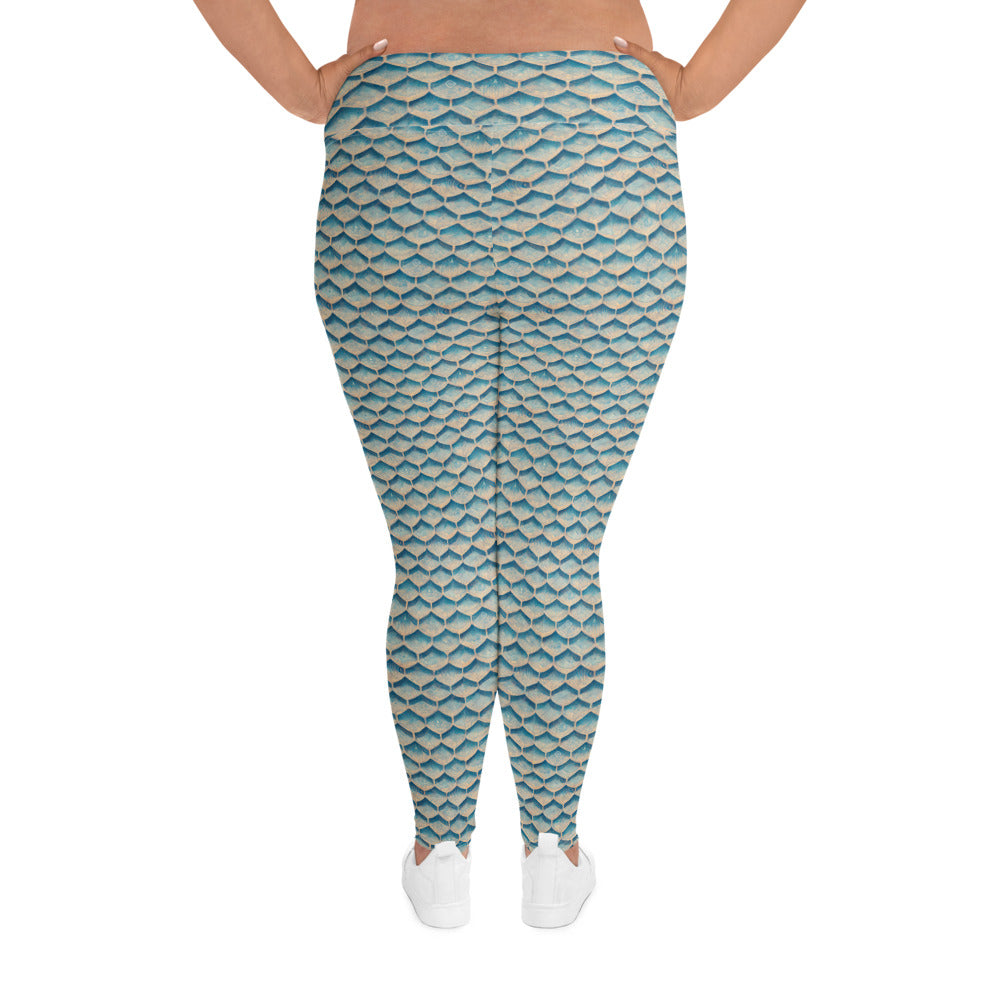 Seafoam Scales Plus Size Leggings