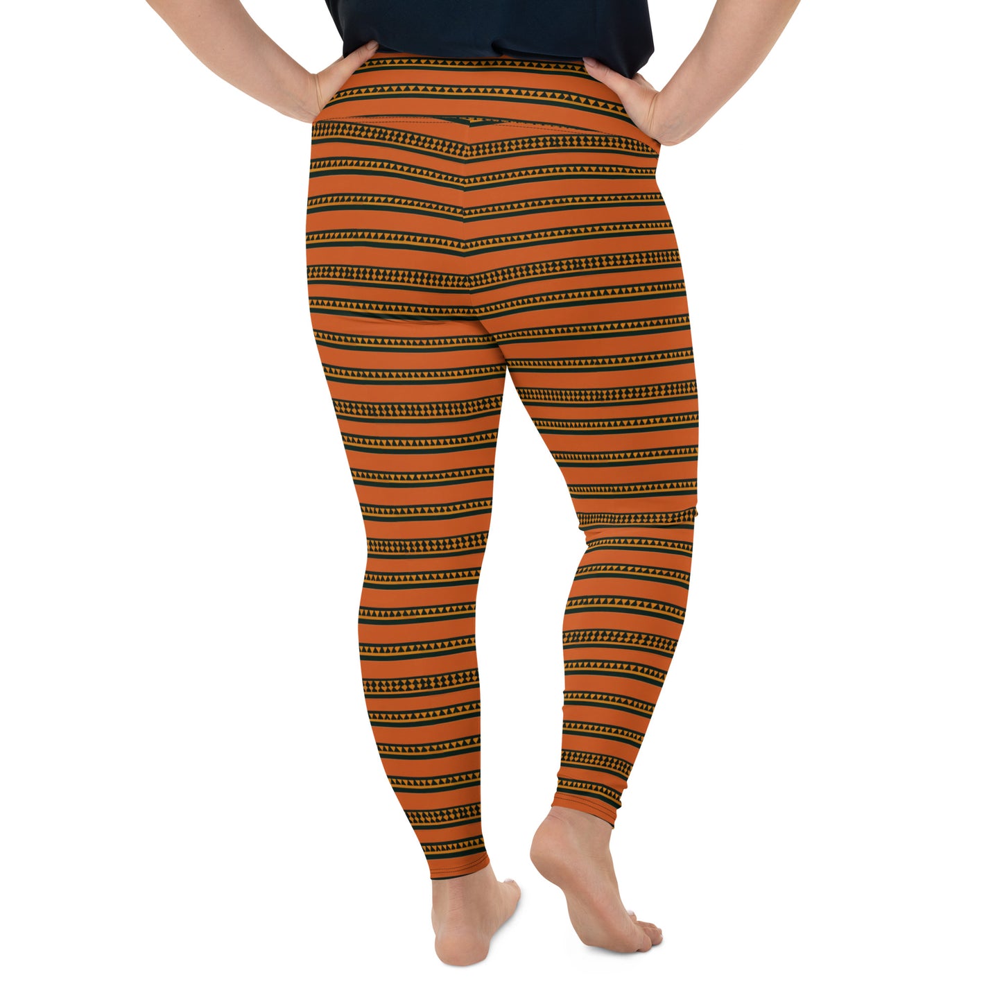 Timbuktu Tangerine Tapestry Plus Size Leggings