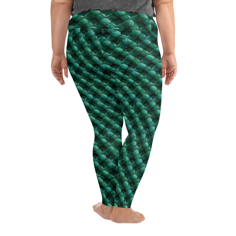 Emeralda the Great Forest Dragon Plus Size Leggings