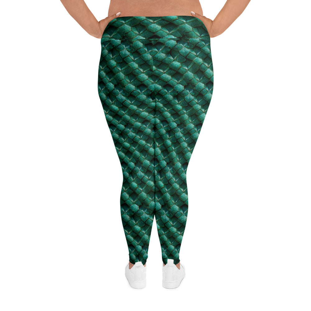 Emeralda the Great Forest Dragon Plus Size Leggings