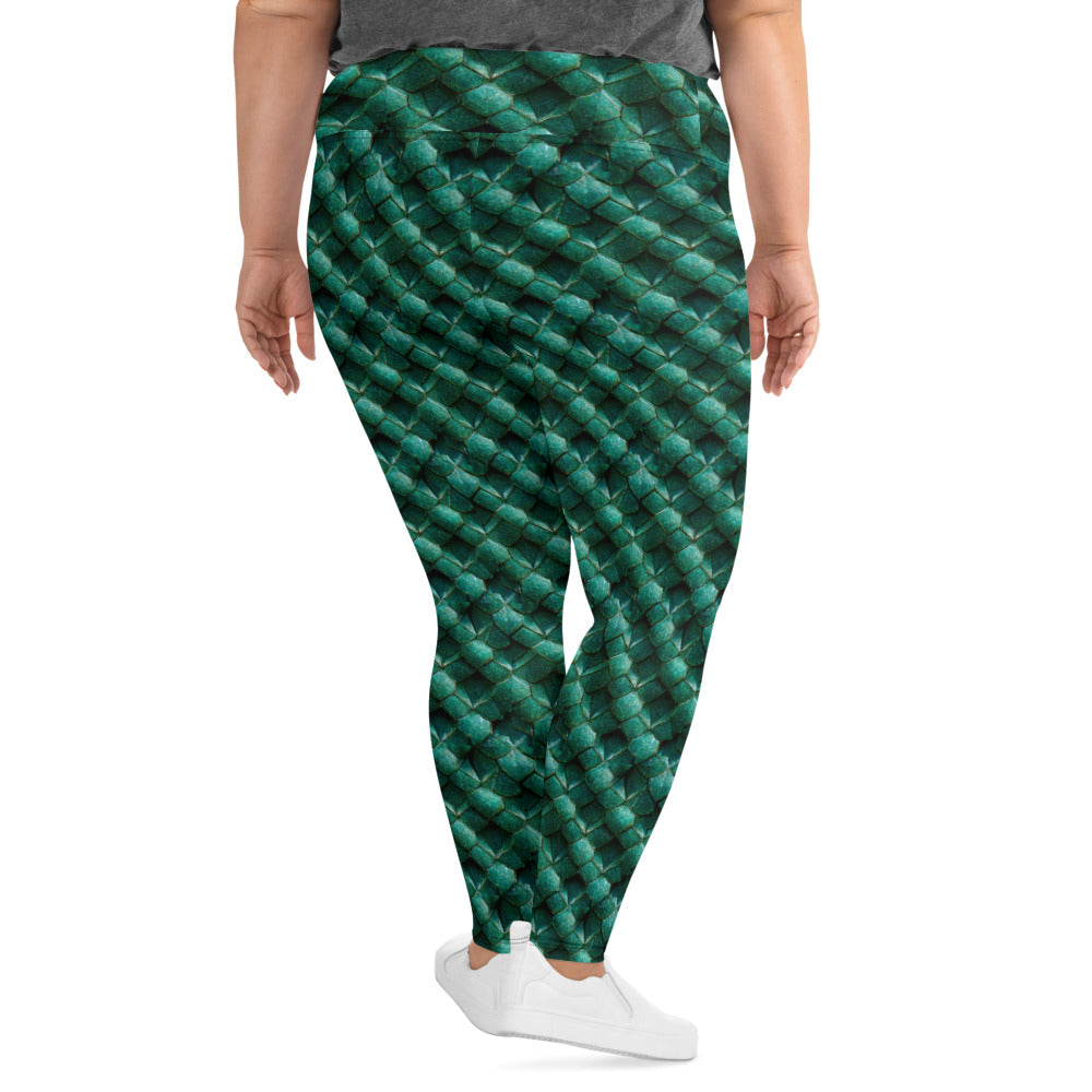 Emeralda the Great Forest Dragon Plus Size Leggings