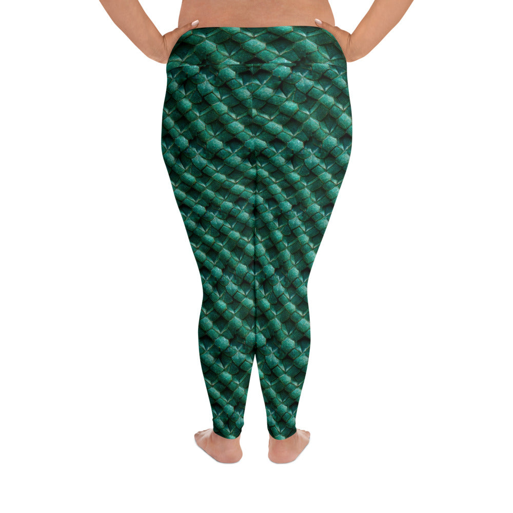 Emeralda the Great Forest Dragon Plus Size Leggings