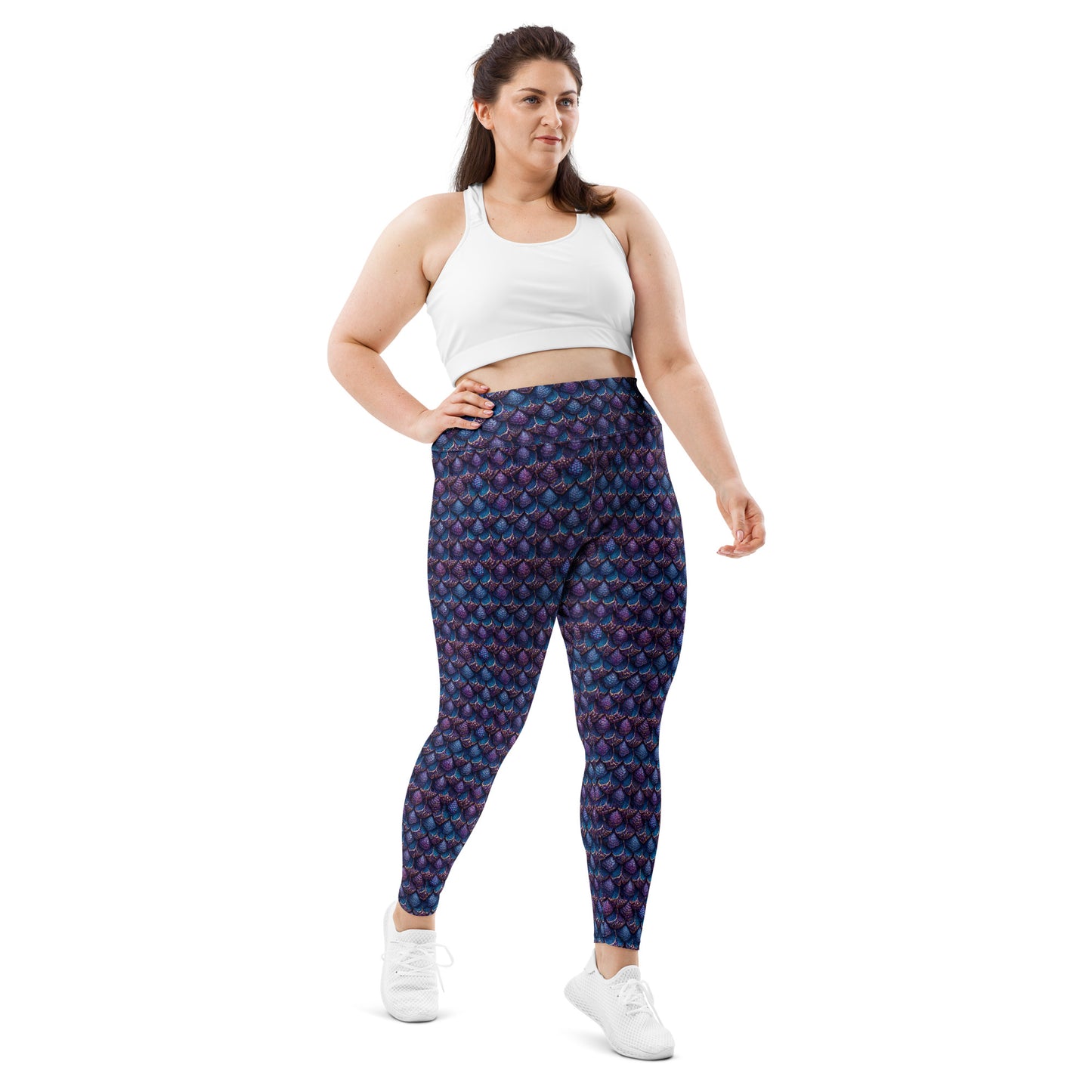 Luminosa, the Radiant Amethyst Drakon Plus Size Leggings