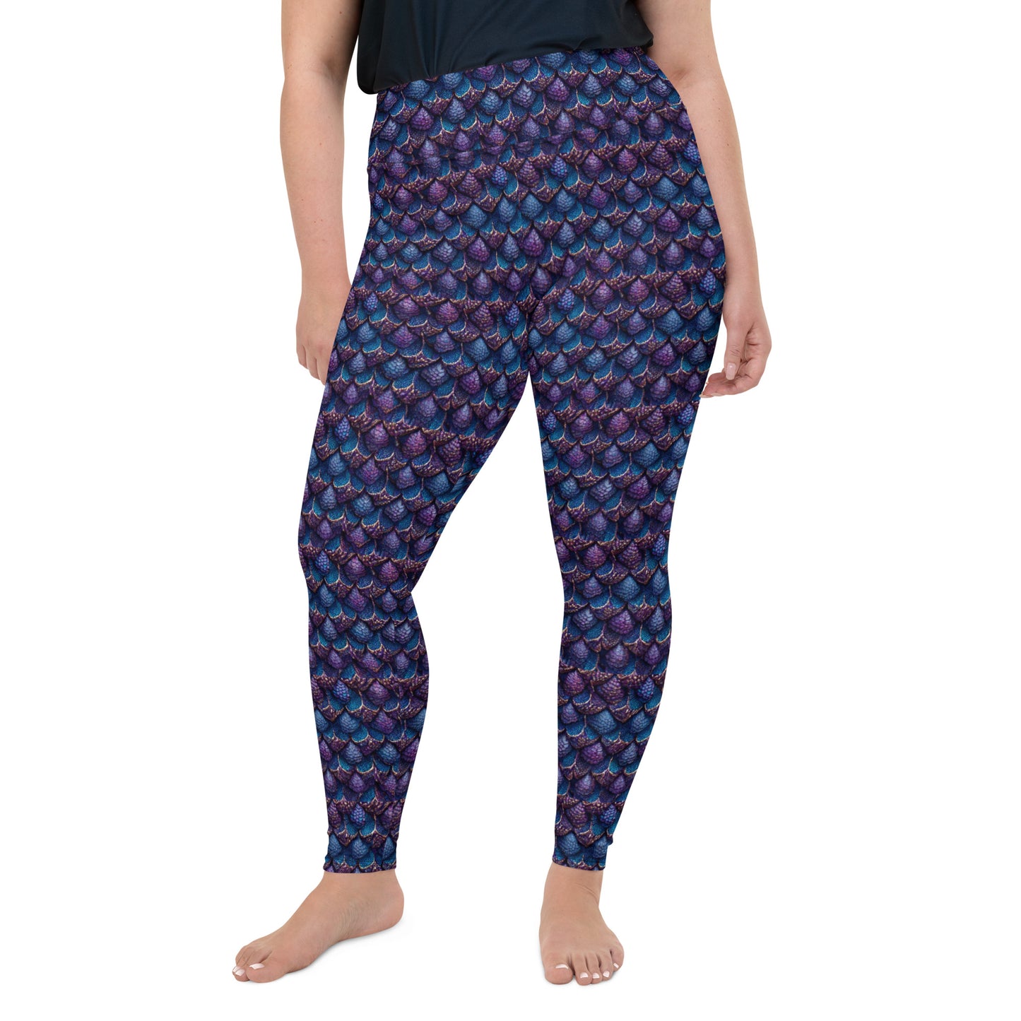 Luminosa, the Radiant Amethyst Drakon Plus Size Leggings