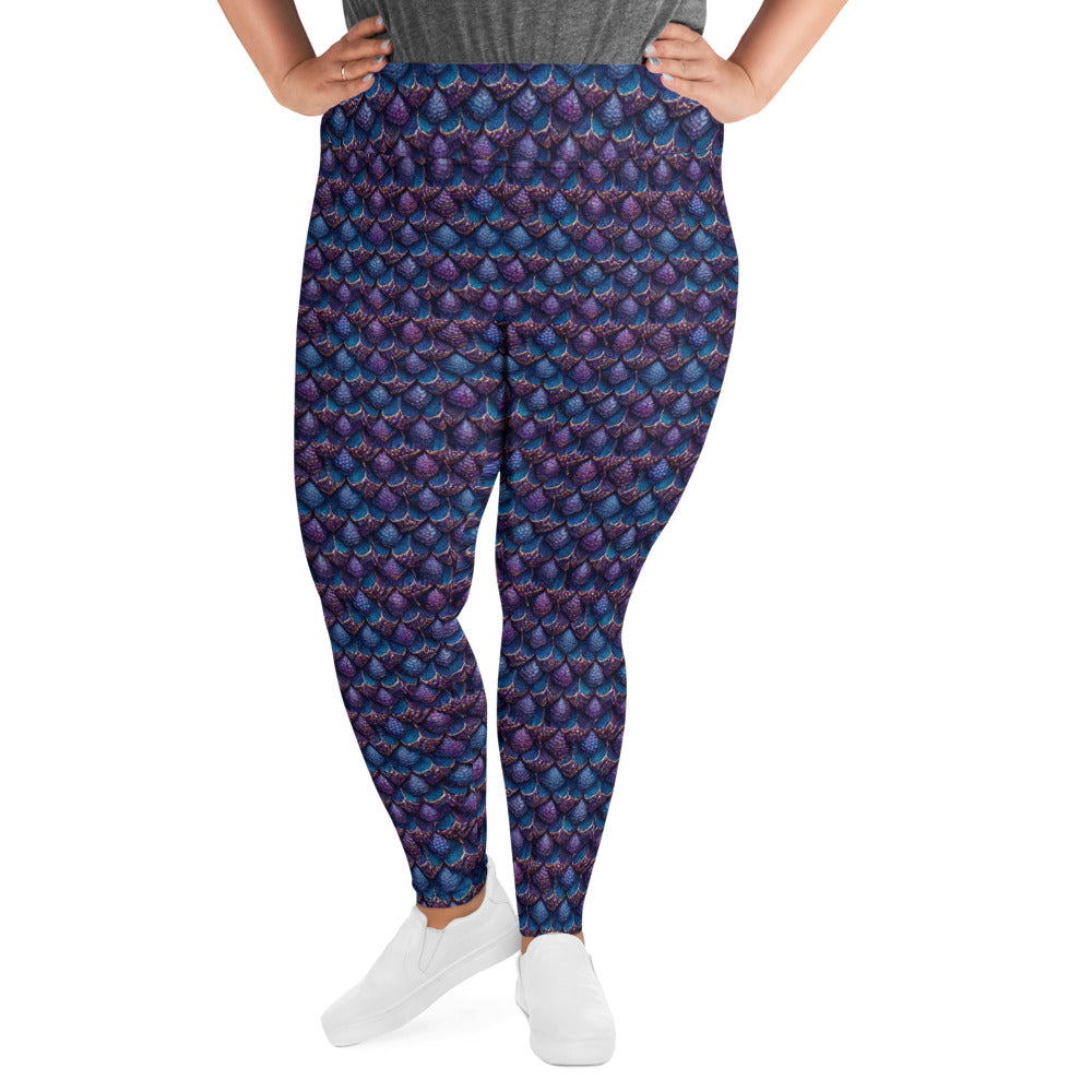 Luminosa, the Radiant Amethyst Drakon Plus Size Leggings