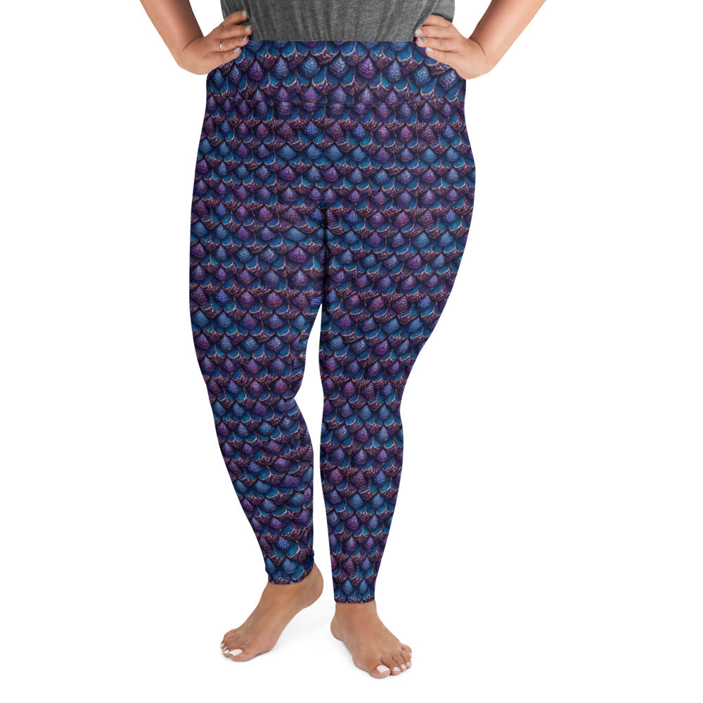 Luminosa, the Radiant Amethyst Drakon Plus Size Leggings