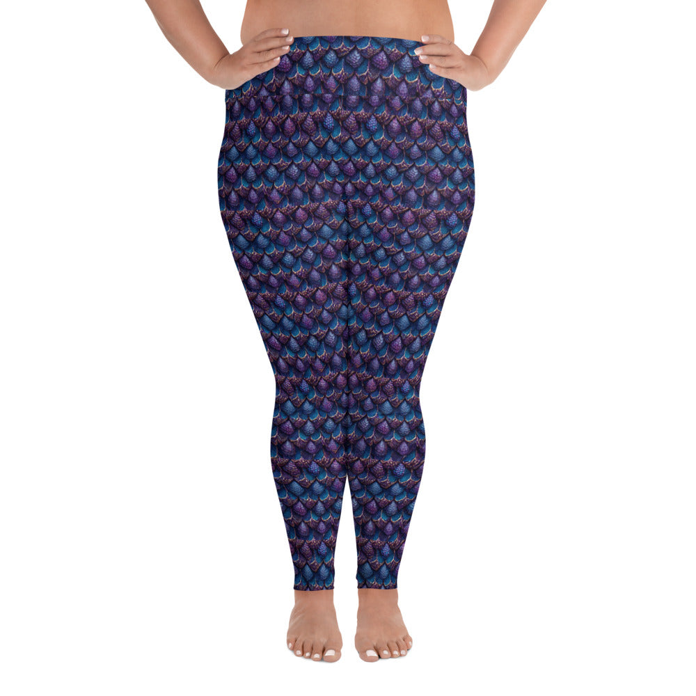 Luminosa, the Radiant Amethyst Drakon Plus Size Leggings