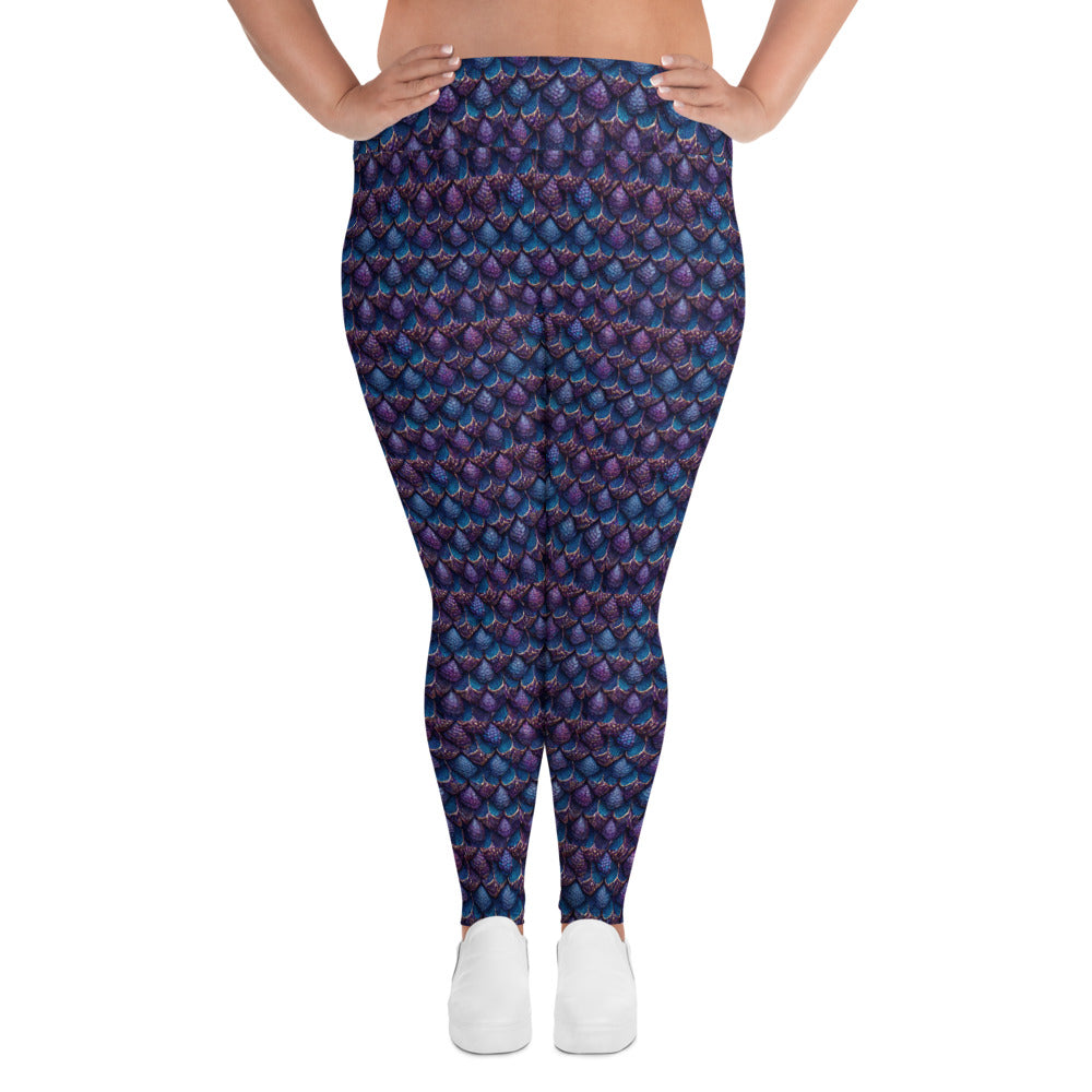 Luminosa, the Radiant Amethyst Drakon Plus Size Leggings