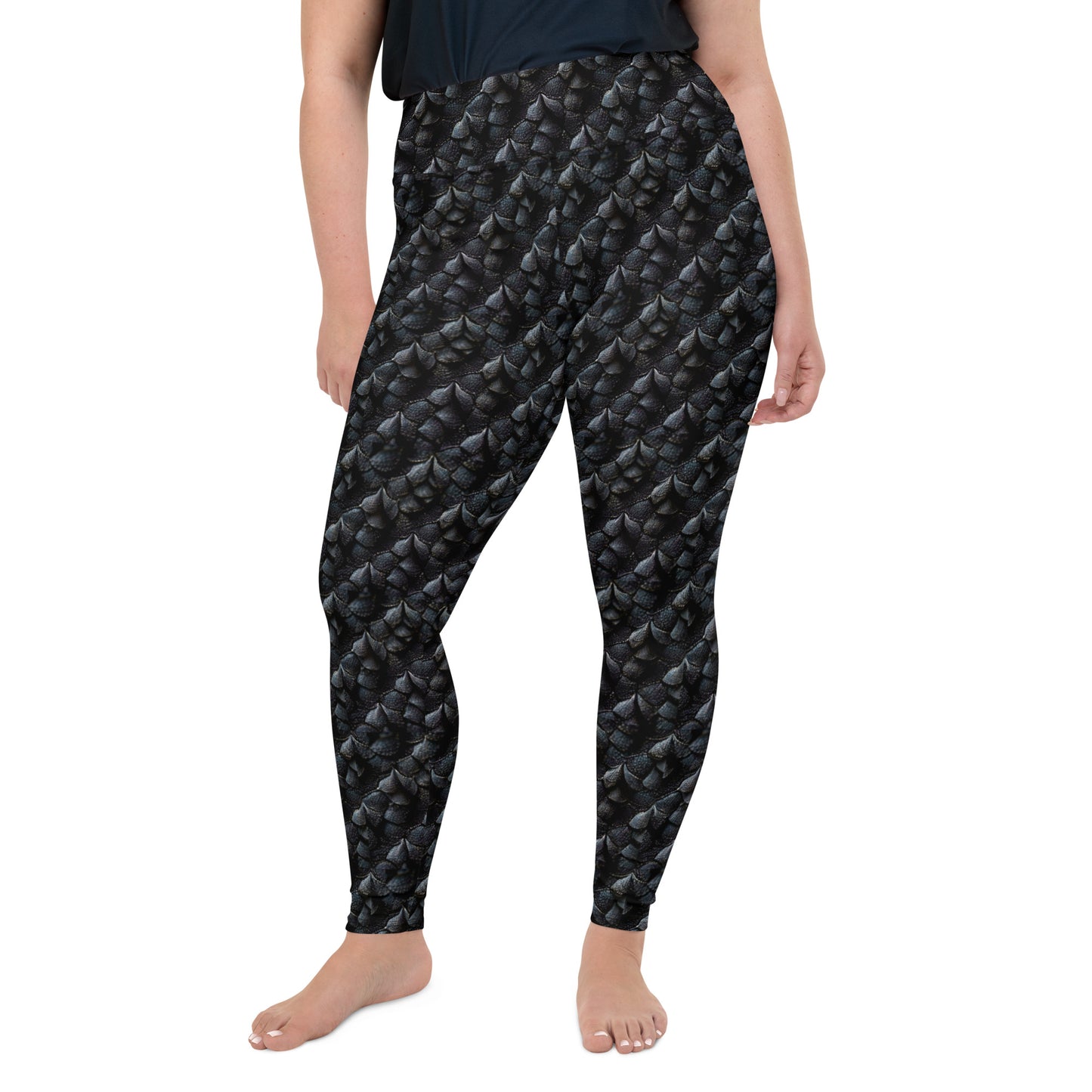 Onyxxor, the Cliff Sentinel Dragon Plus Size Leggings