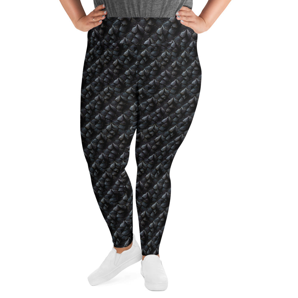 Onyxxor, the Cliff Sentinel Dragon Plus Size Leggings