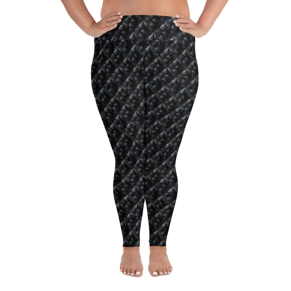 Onyxxor, the Cliff Sentinel Dragon Plus Size Leggings