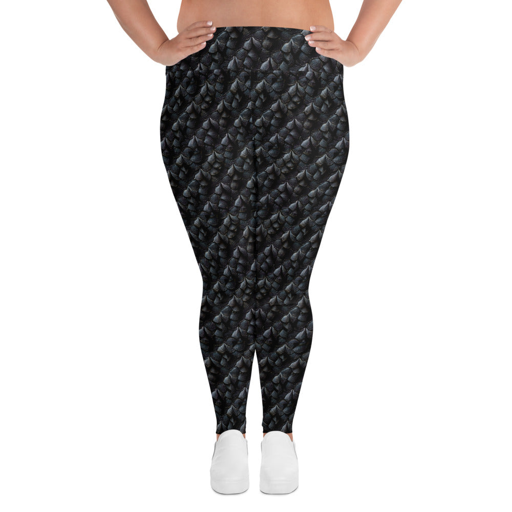 Onyxxor, the Cliff Sentinel Dragon Plus Size Leggings