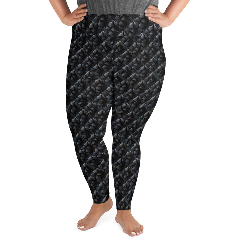 Onyxxor, the Cliff Sentinel Dragon Plus Size Leggings