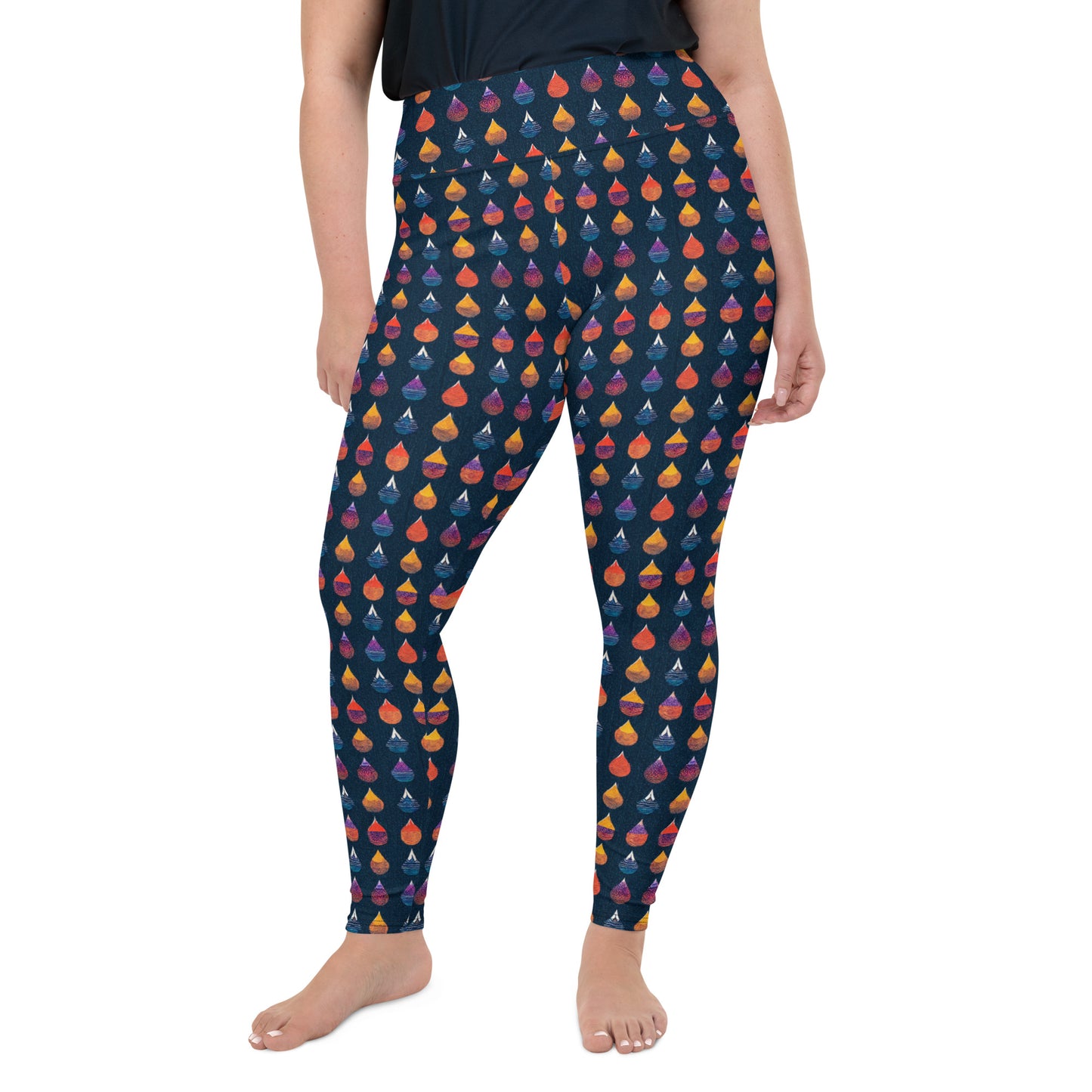 Prismatic Precipitation Plus Size Leggings