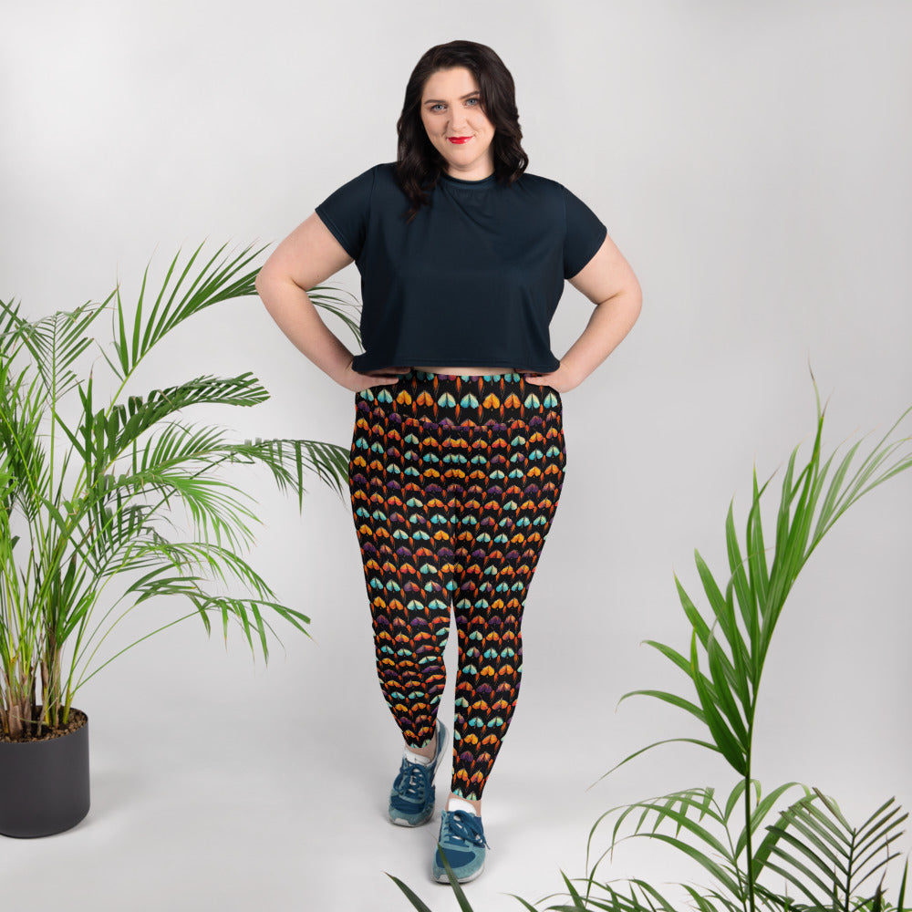 Quilted Wings Plus Size Leggings