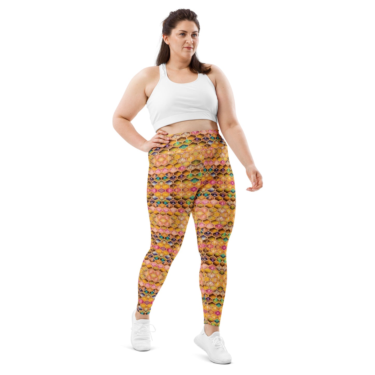 Rainbow Hive Radiance Plus Size Leggings