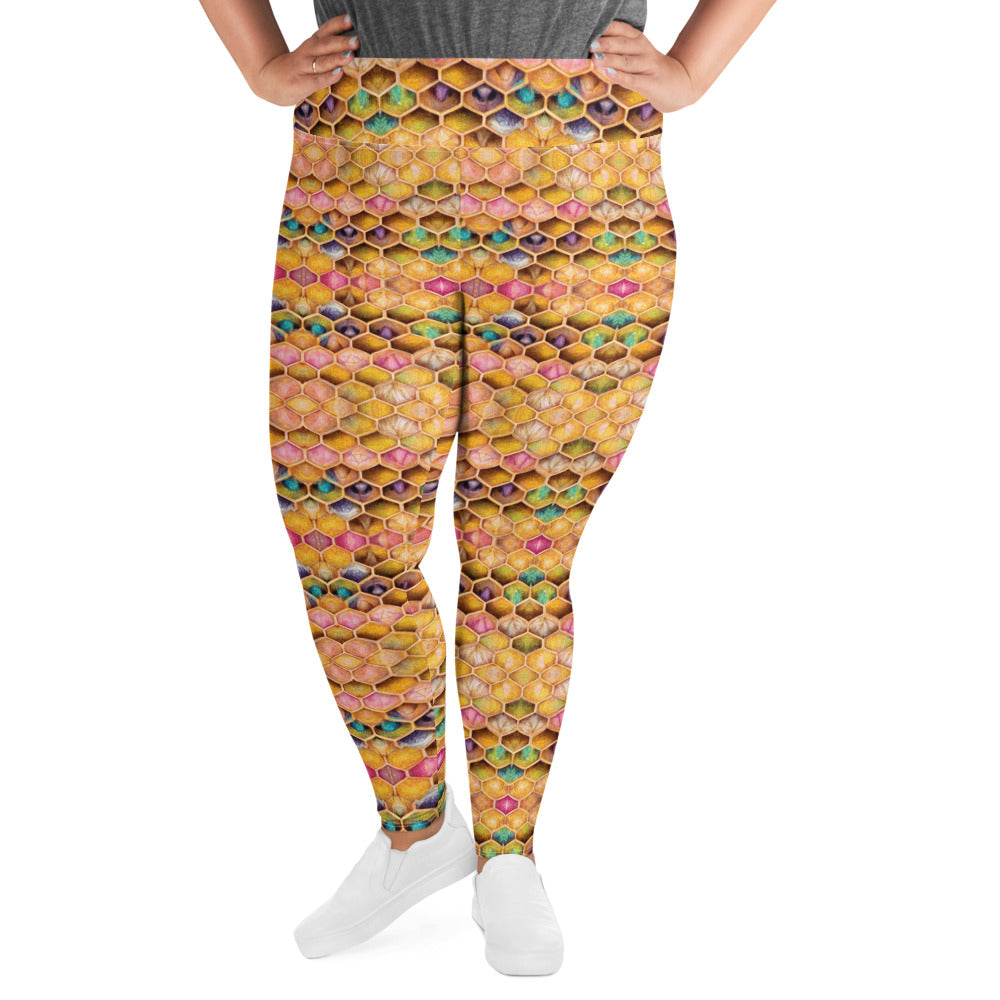 Rainbow Hive Radiance Plus Size Leggings