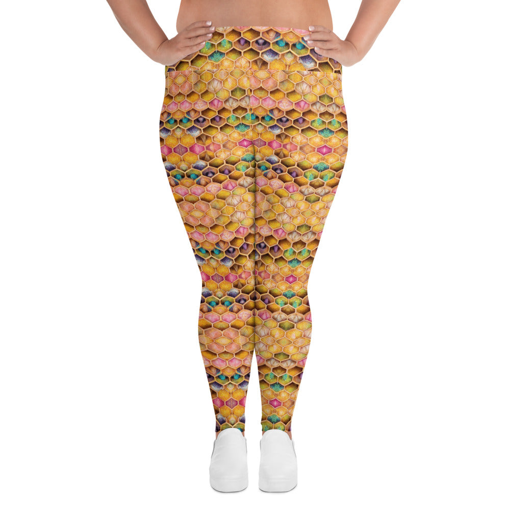 Rainbow Hive Radiance Plus Size Leggings