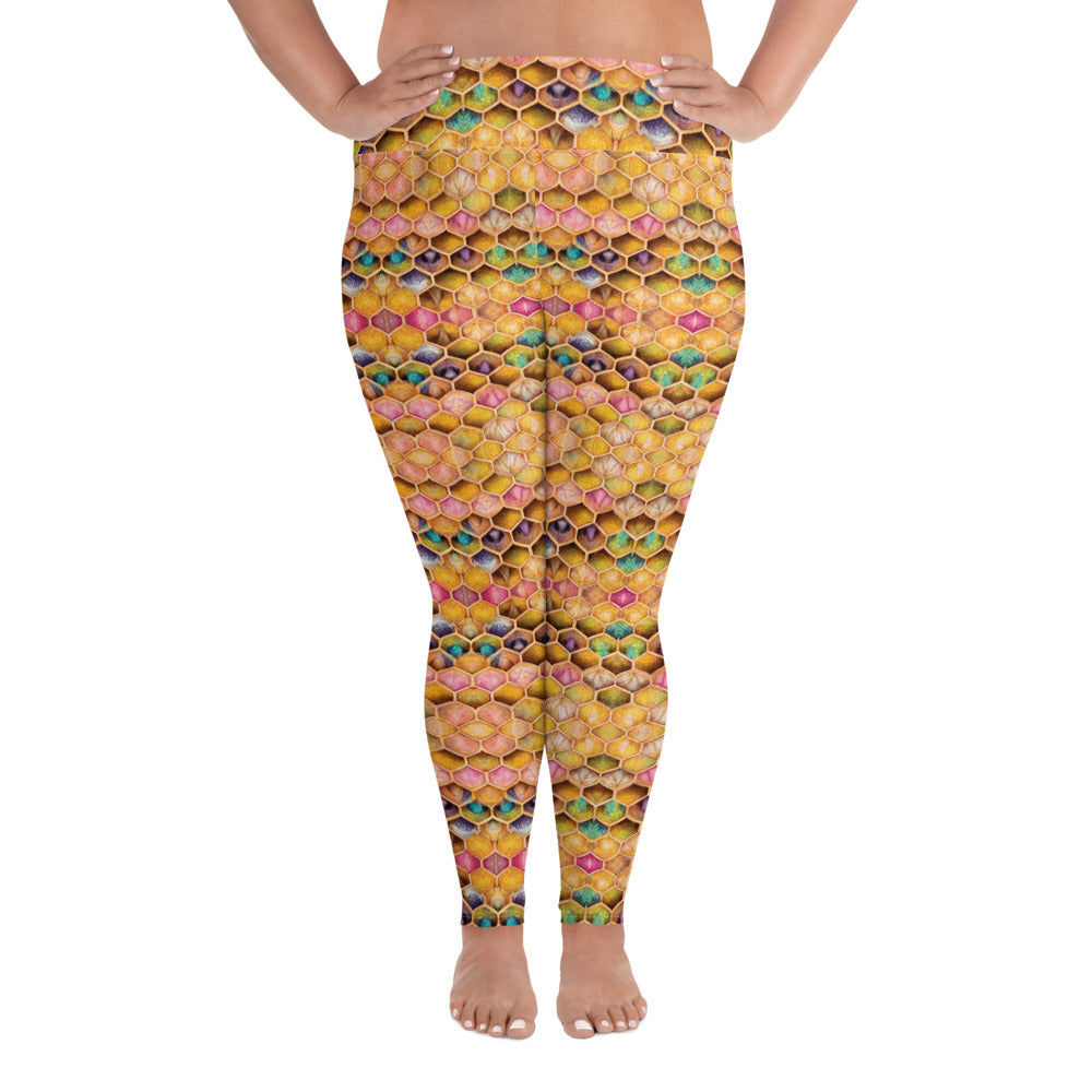 Rainbow Hive Radiance Plus Size Leggings