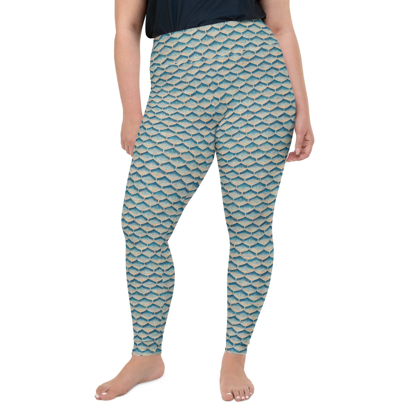 Seafoam Scales Plus Size Leggings