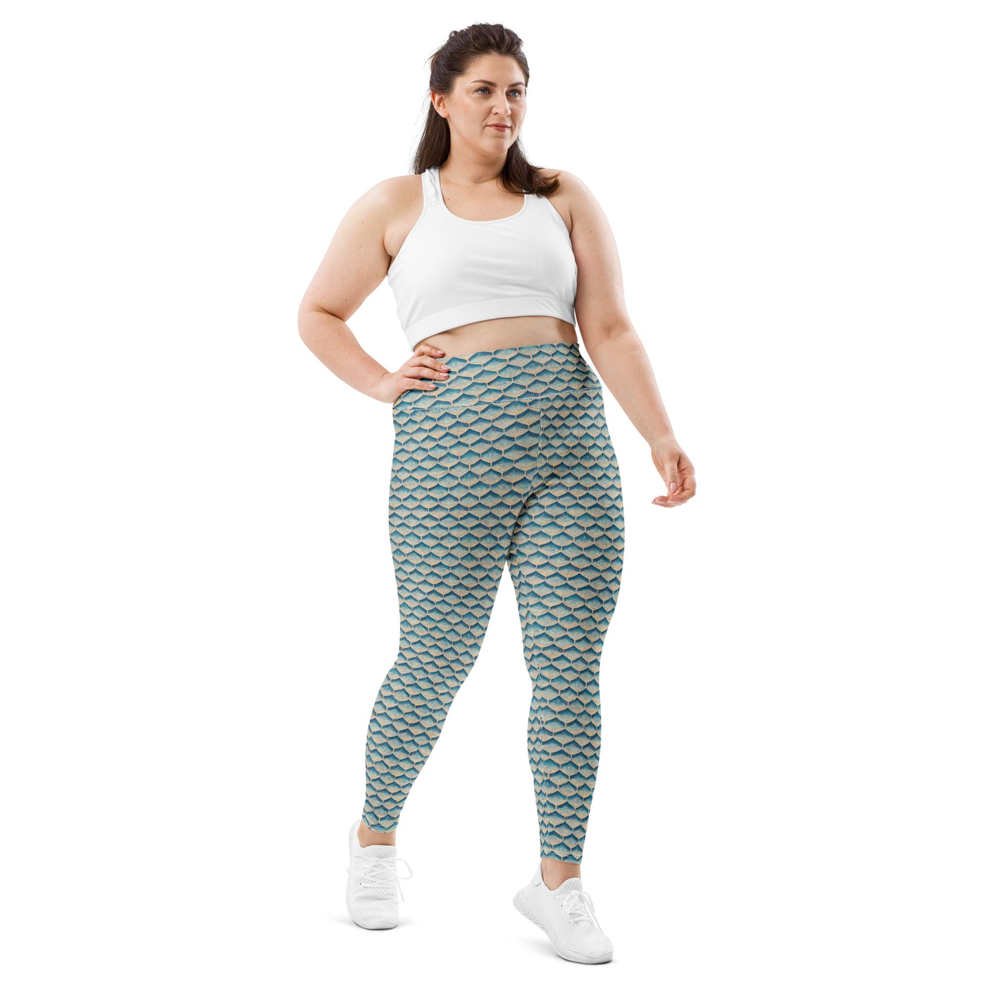 Seafoam Scales Plus Size Leggings