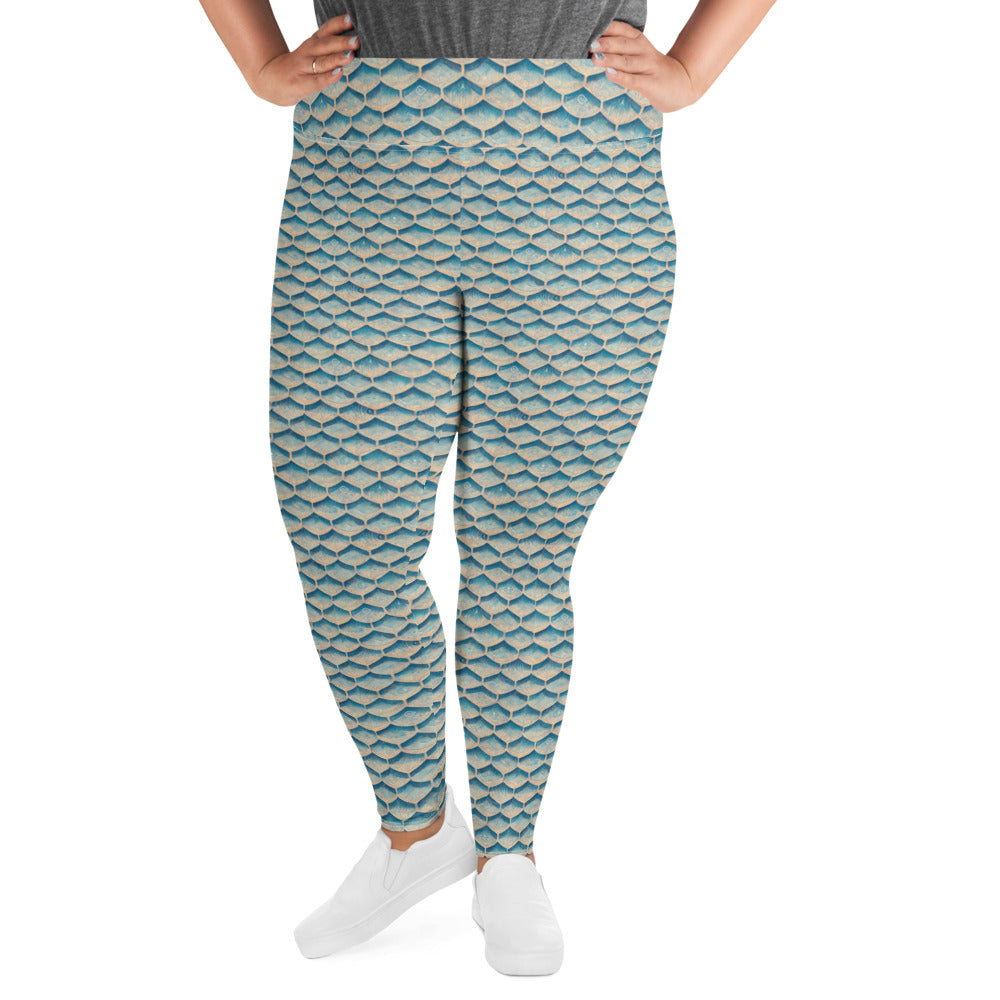 Seafoam Scales Plus Size Leggings