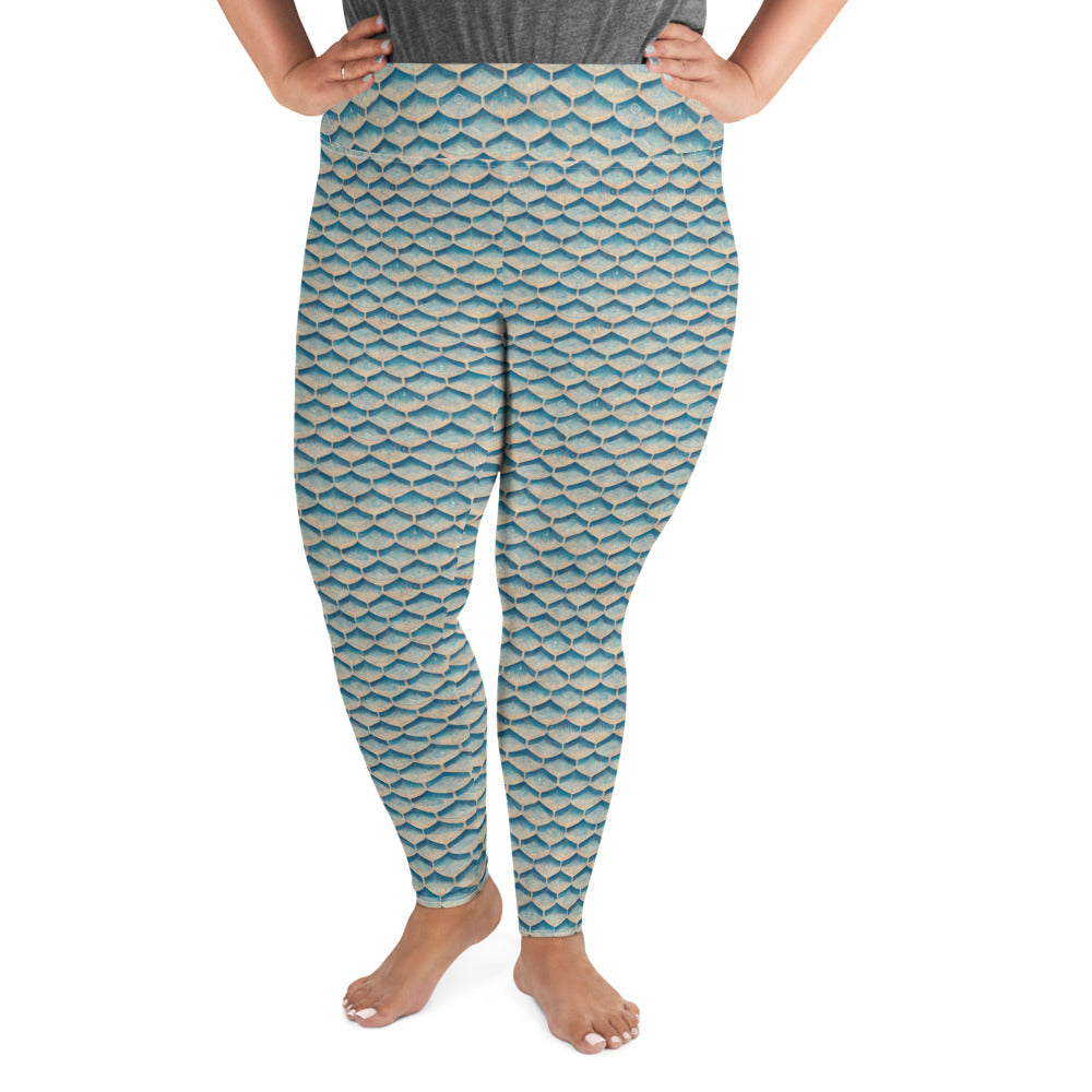 Seafoam Scales Plus Size Leggings