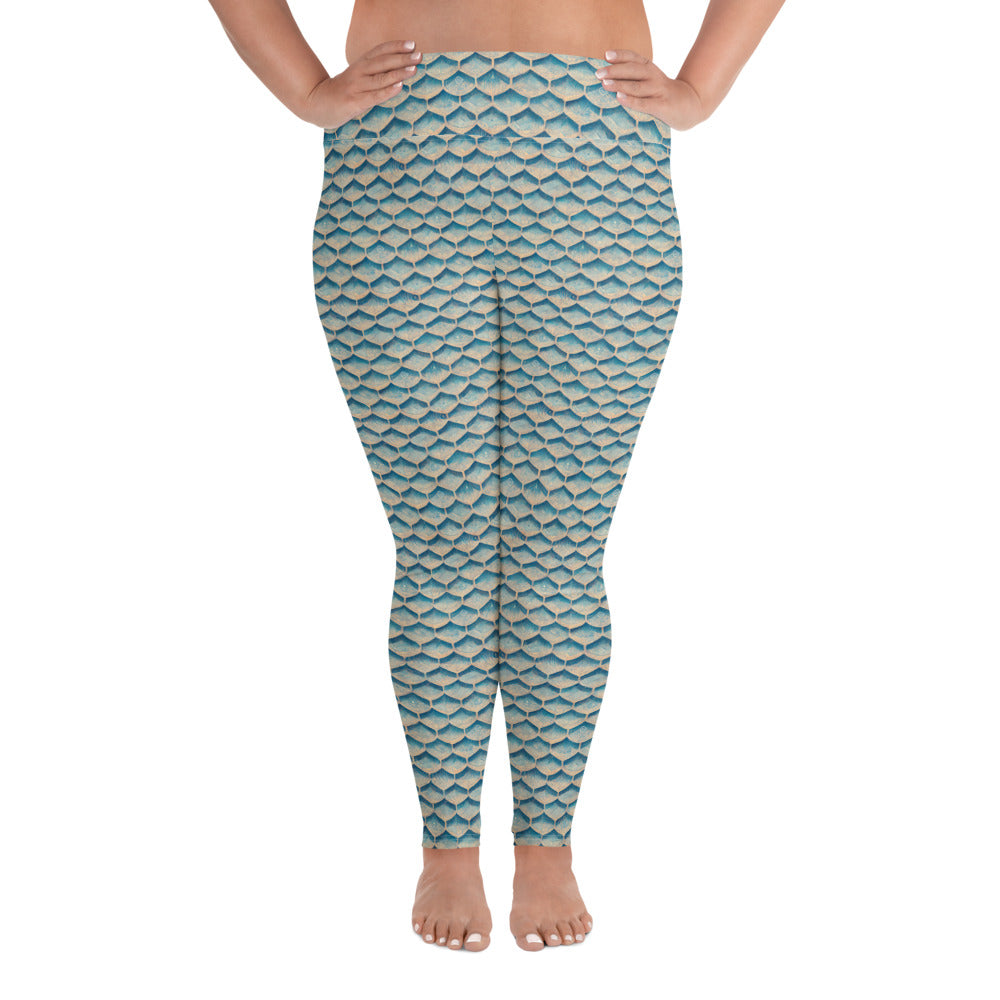 Seafoam Scales Plus Size Leggings