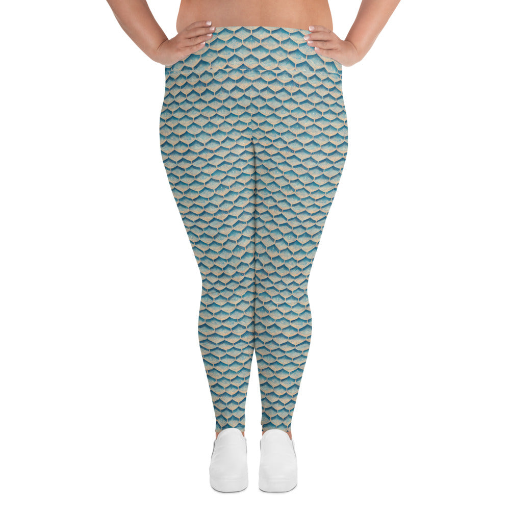 Seafoam Scales Plus Size Leggings