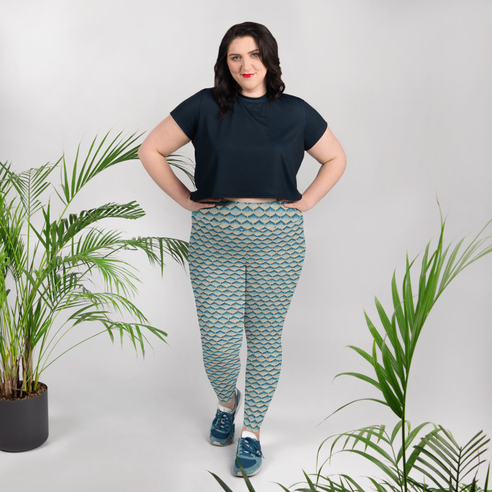 Seafoam Scales Plus Size Leggings