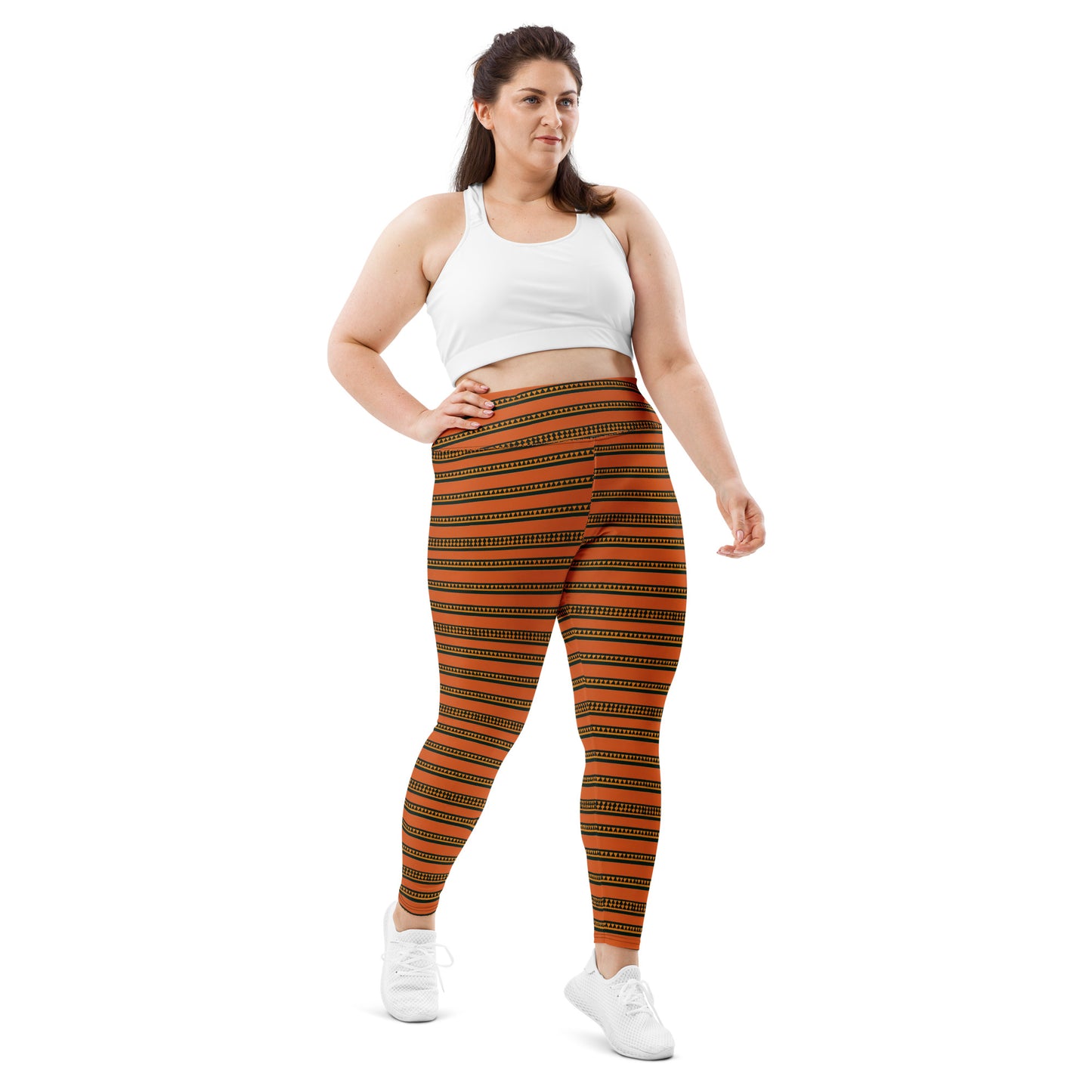 Timbuktu Tangerine Tapestry Plus Size Leggings