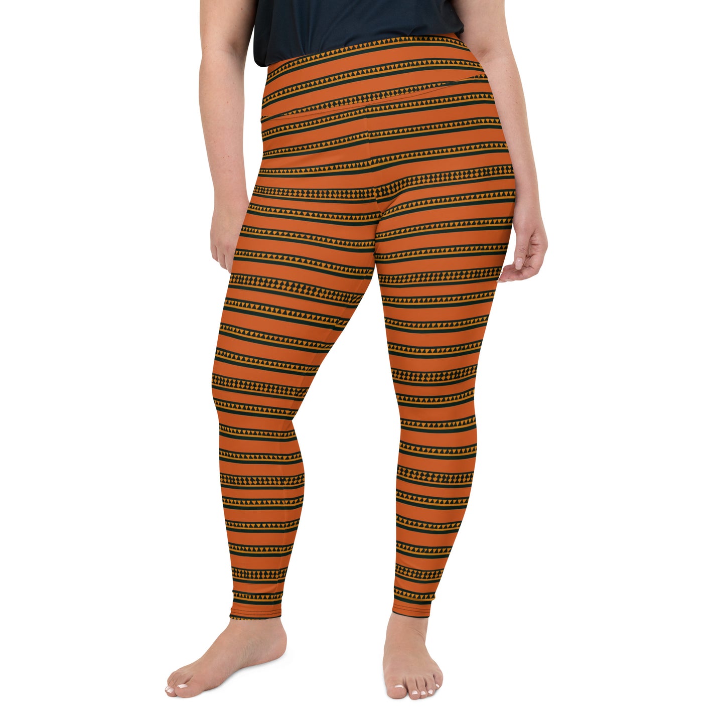 Timbuktu Tangerine Tapestry Plus Size Leggings