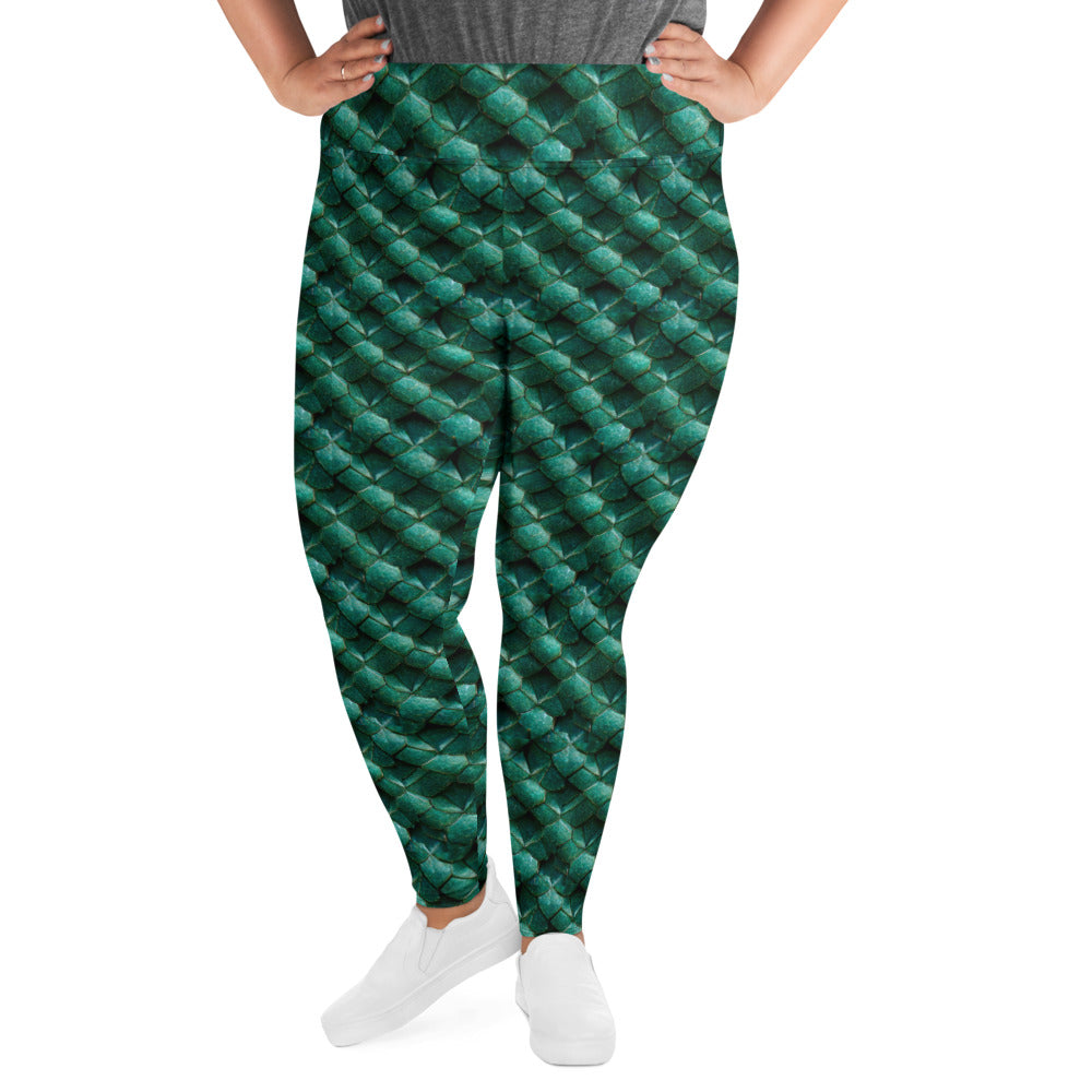 Emeralda the Great Forest Dragon Plus Size Leggings