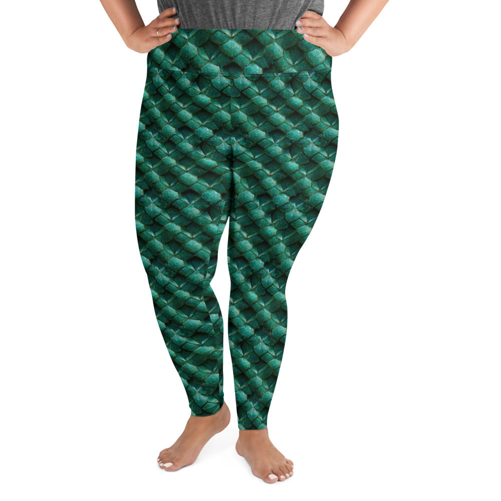 Emeralda the Great Forest Dragon Plus Size Leggings