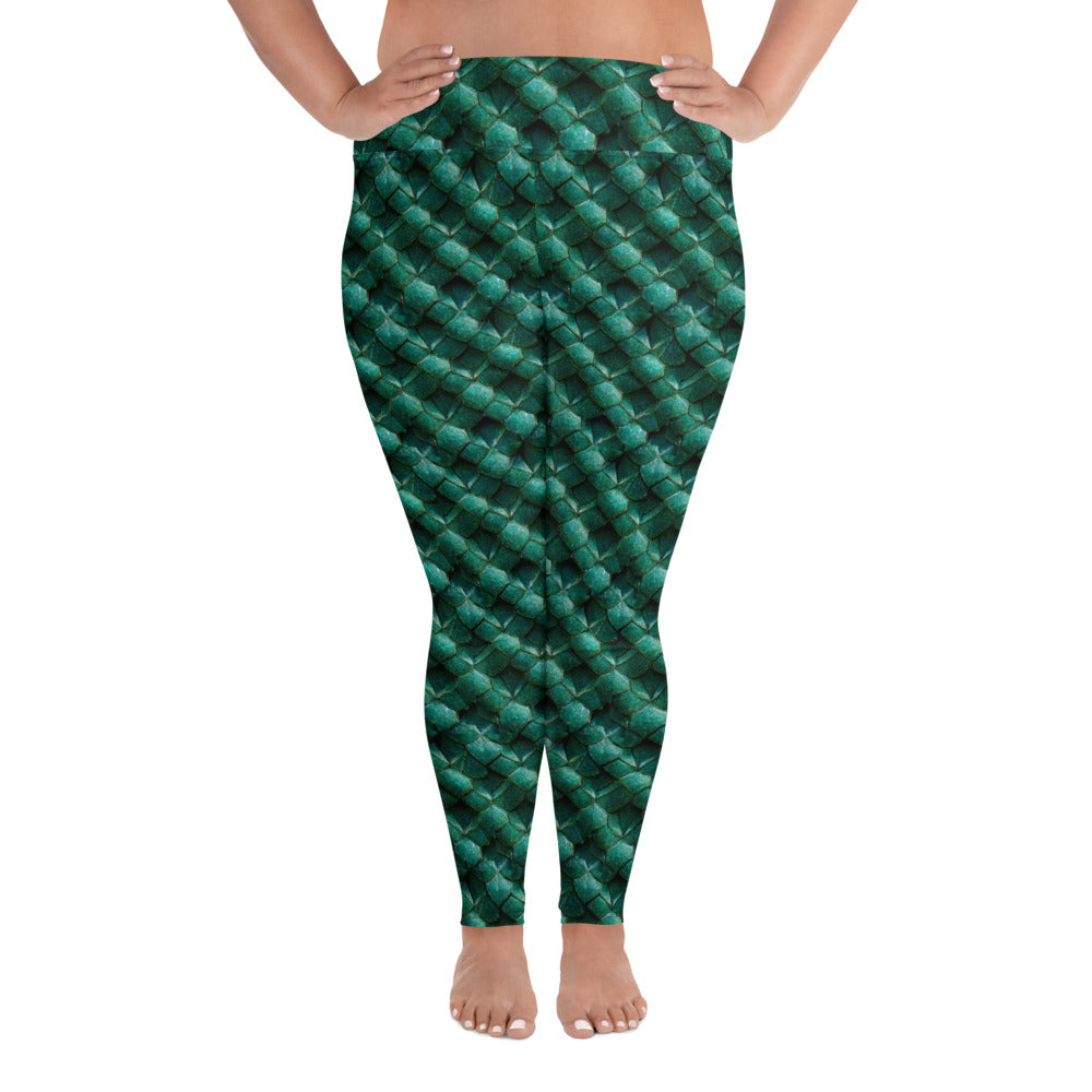 Emeralda the Great Forest Dragon Plus Size Leggings