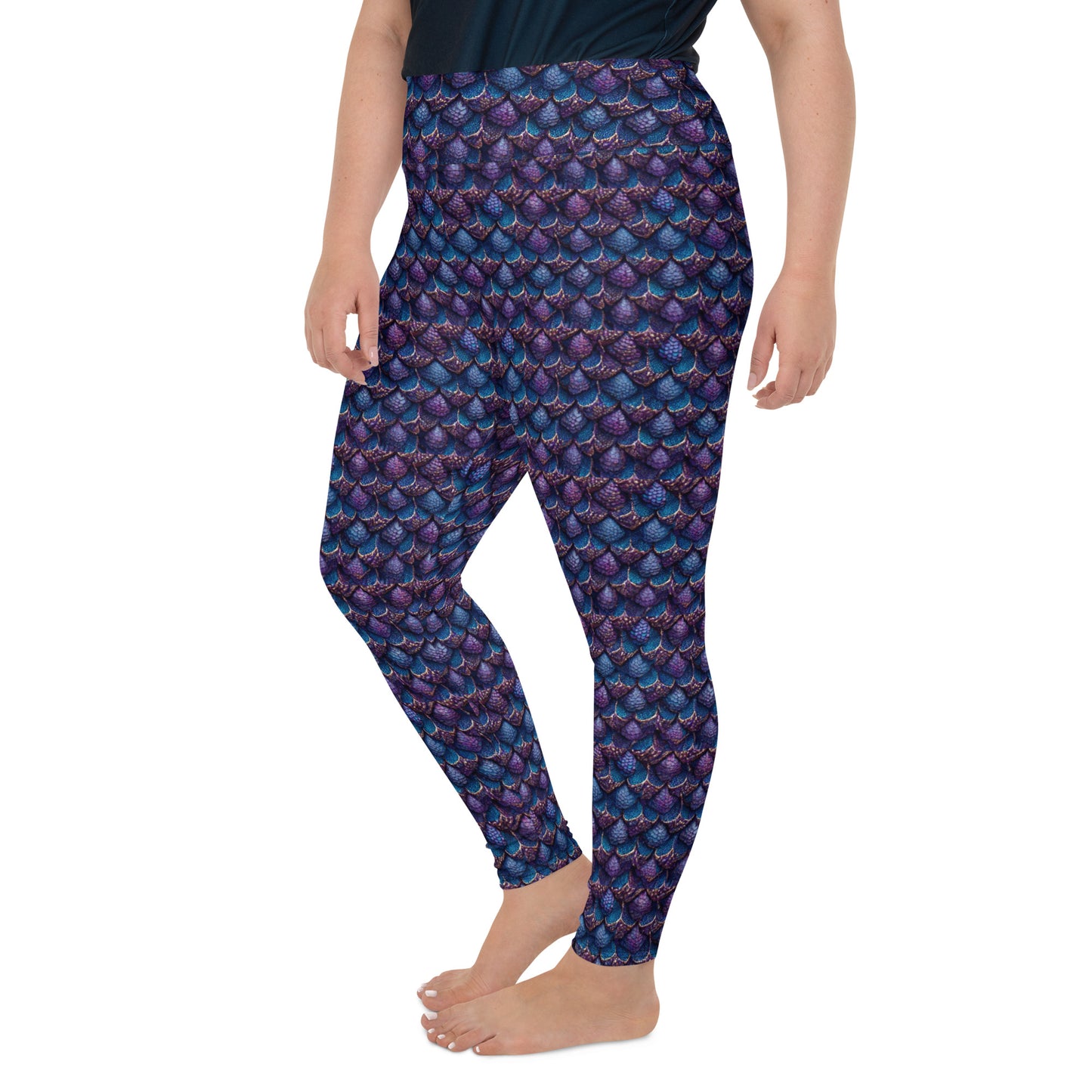 Luminosa, the Radiant Amethyst Drakon Plus Size Leggings