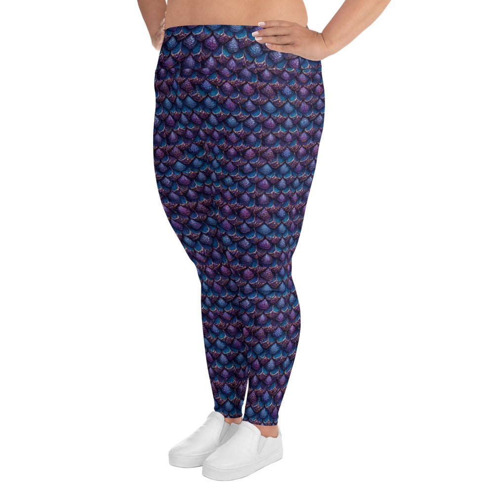 Luminosa, the Radiant Amethyst Drakon Plus Size Leggings