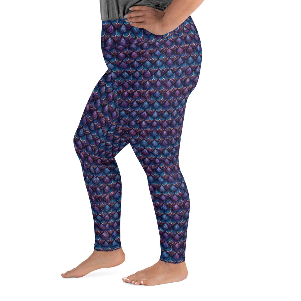 Luminosa, the Radiant Amethyst Drakon Plus Size Leggings