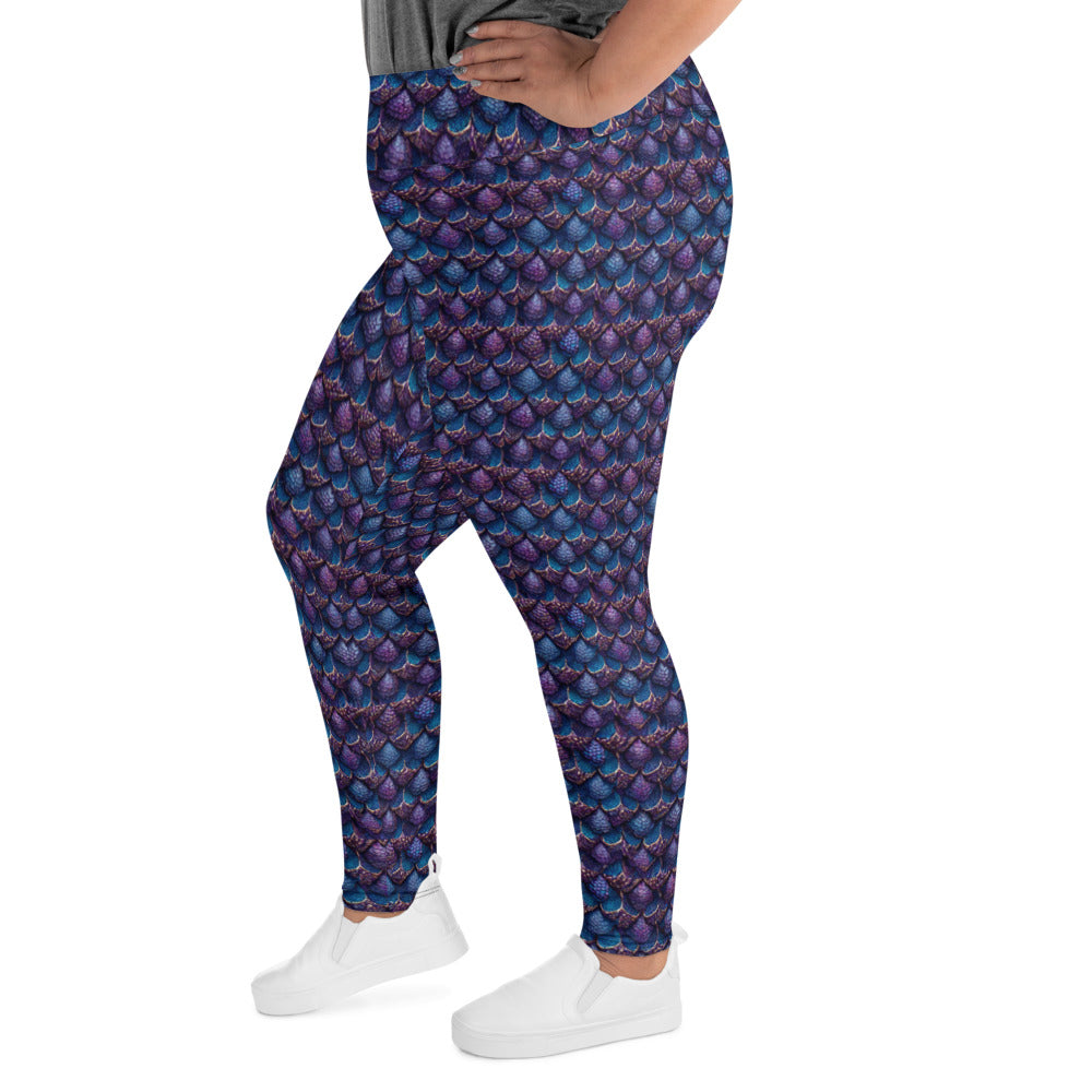 Luminosa, the Radiant Amethyst Drakon Plus Size Leggings