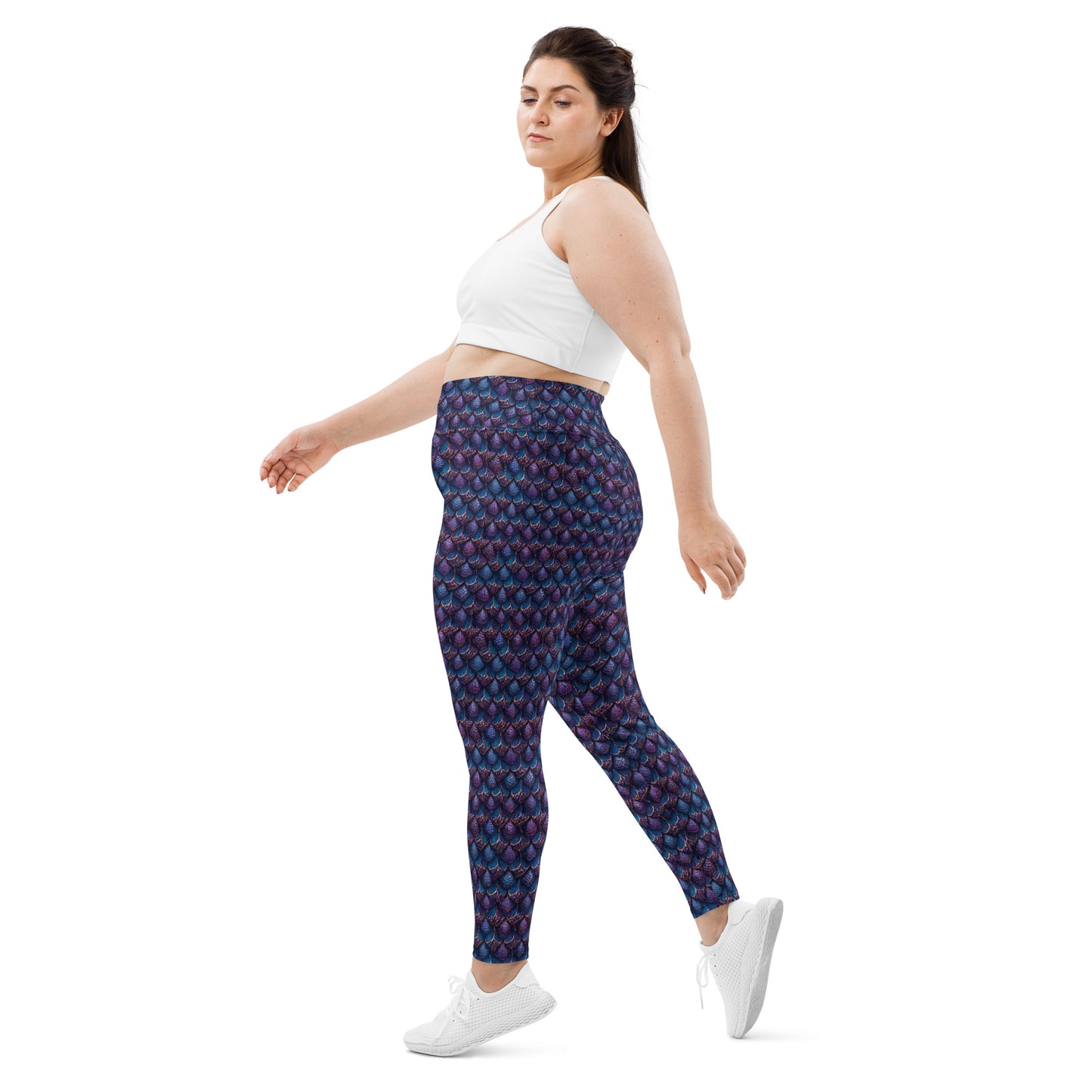 Luminosa, the Radiant Amethyst Drakon Plus Size Leggings