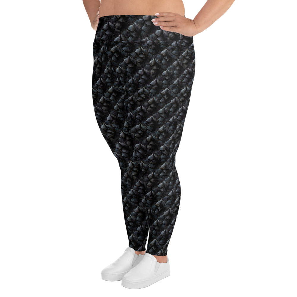 Onyxxor, the Cliff Sentinel Dragon Plus Size Leggings