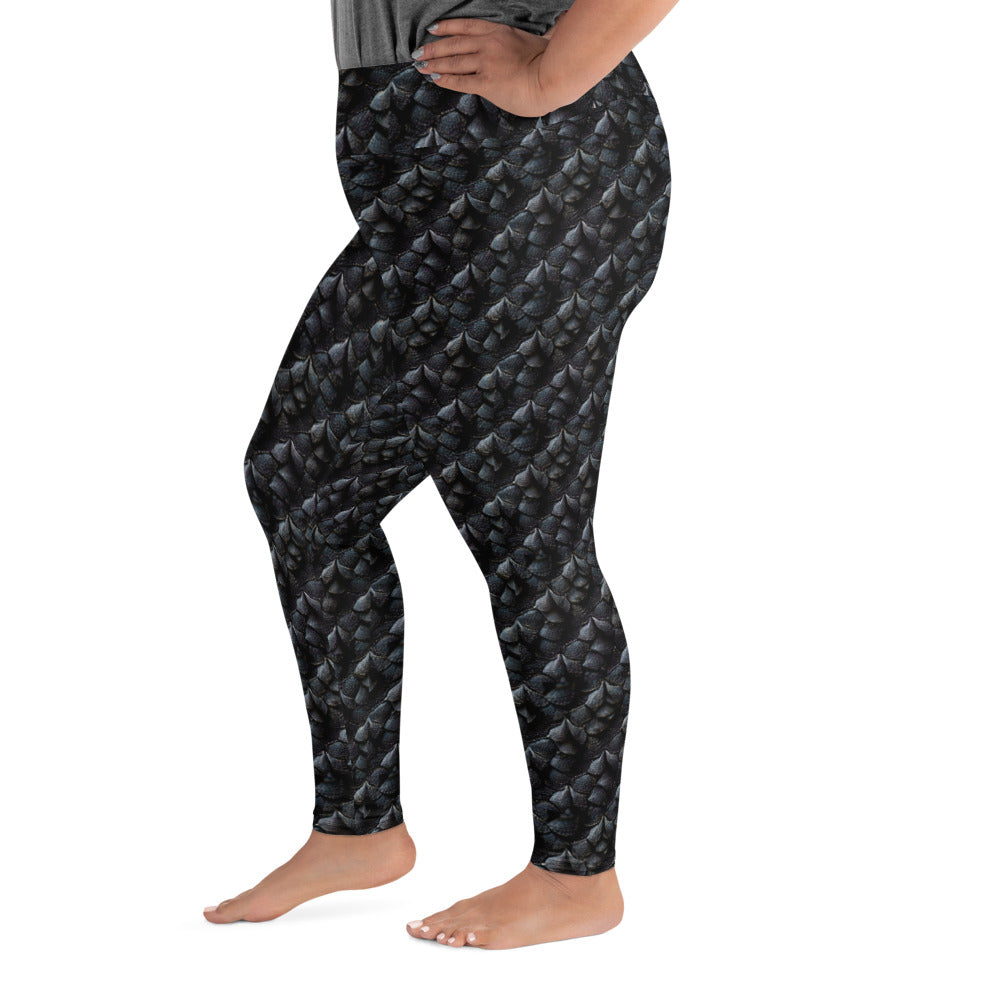 Onyxxor, the Cliff Sentinel Dragon Plus Size Leggings