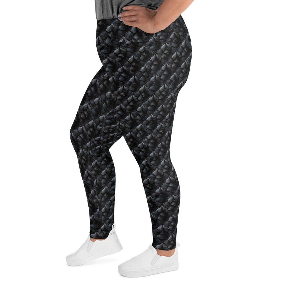 Onyxxor, the Cliff Sentinel Dragon Plus Size Leggings