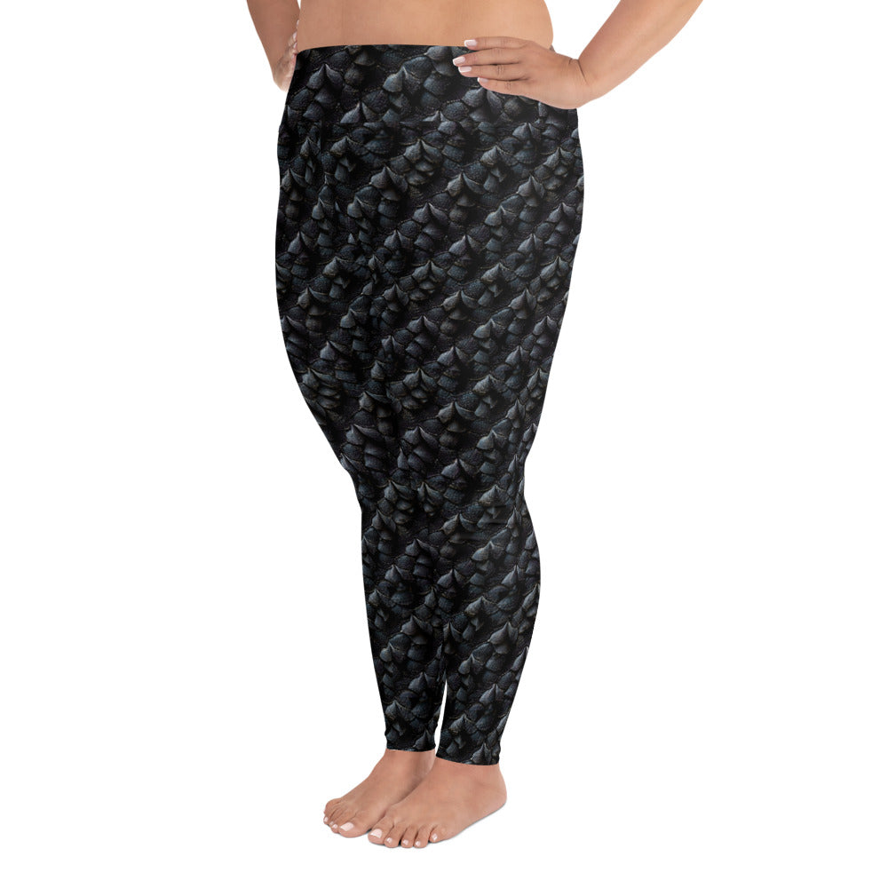 Onyxxor, the Cliff Sentinel Dragon Plus Size Leggings