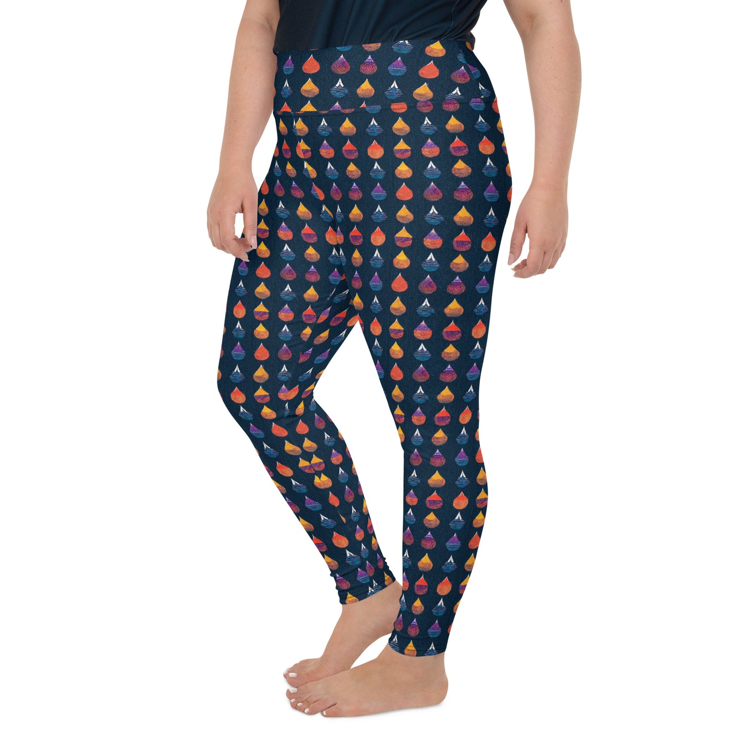 Prismatic Precipitation Plus Size Leggings