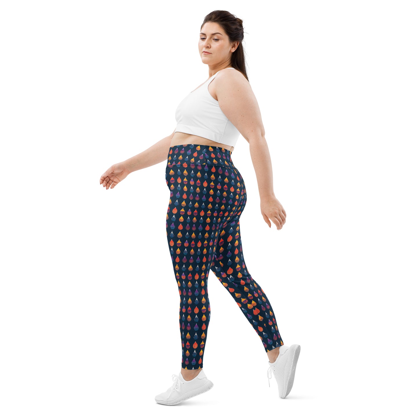 Prismatic Precipitation Plus Size Leggings